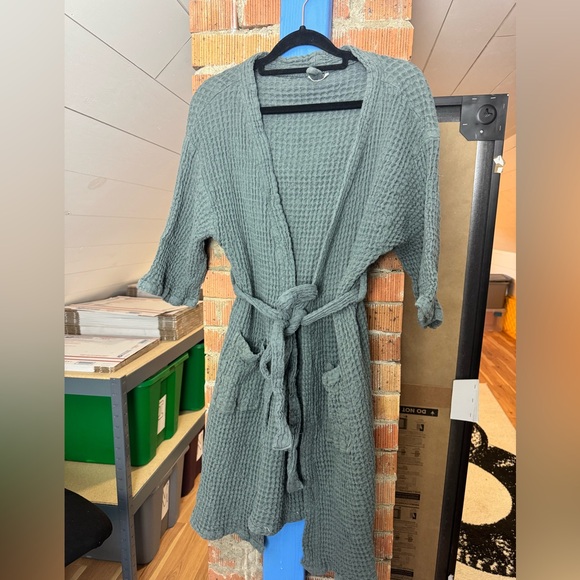 Anthropologie Bathen Waffle Knit Cotton Luxury Robe - Picture 1 of 5